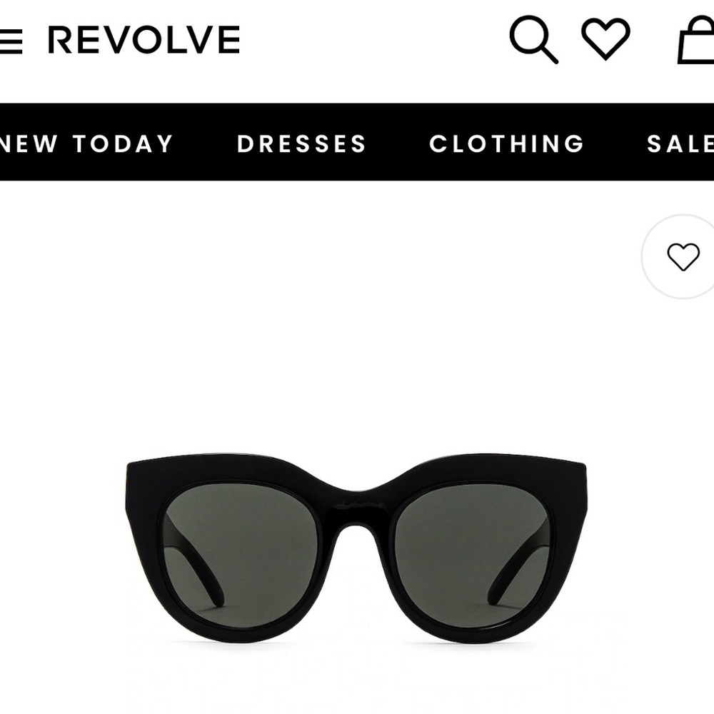 Le Specs Air Heart Sunglasses & Case